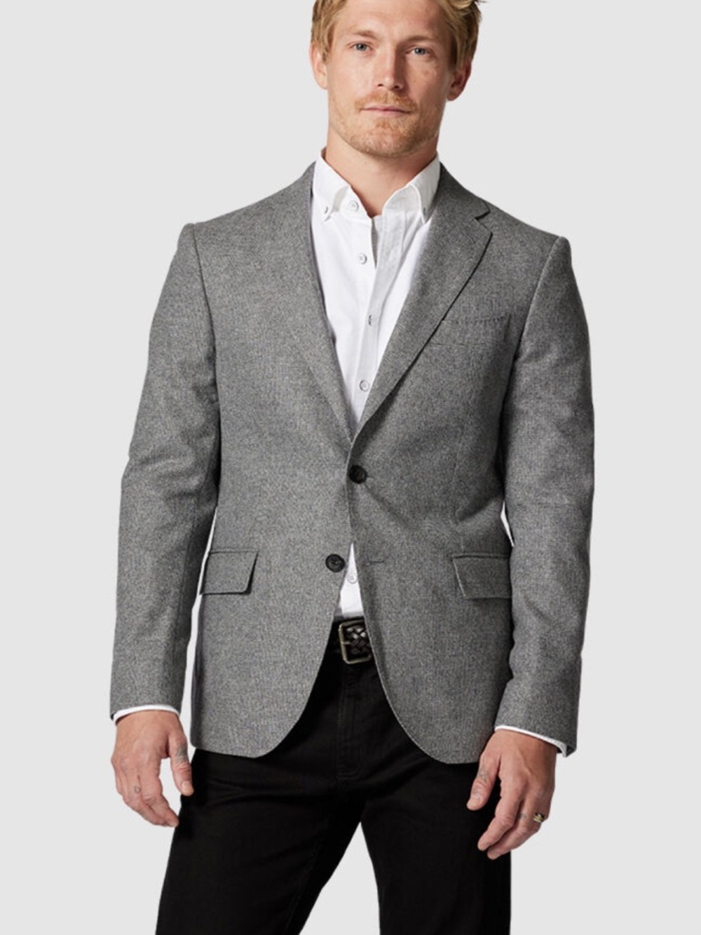 Banana Republic Gray Men's Two-Button Tailored Fit Cotton Blazer